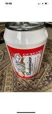 Budweiser Can Mini Fridge Cooler Retro Drinks Box Man Cave Fully Working 