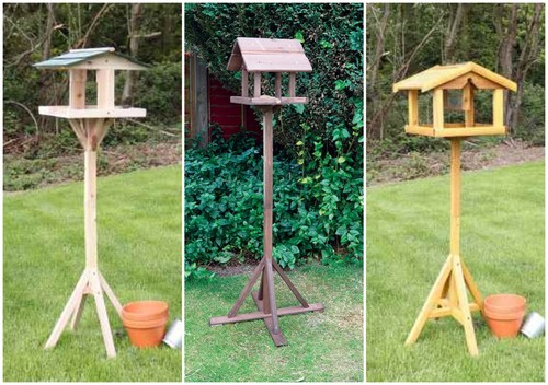 Wooden bird table garden - wooden,