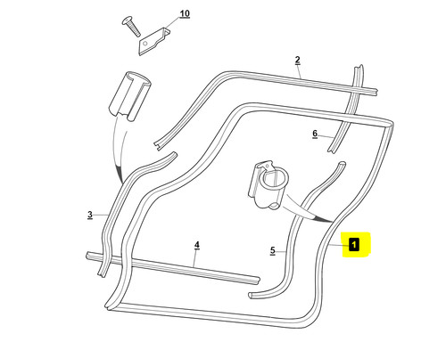 Jaguar xjs outer door rubber - jaguar,