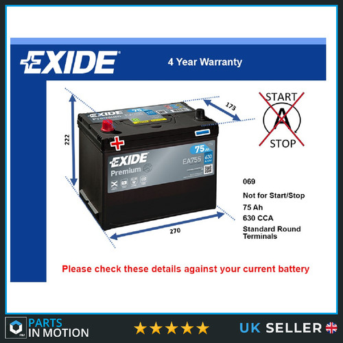 Battery fits subaru - battery,