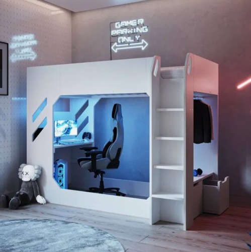Gamer bed loft - bed, high