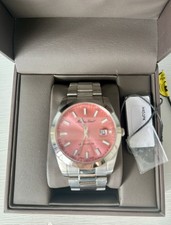 Mathey Tissot SUNRAY H451BU Pale Pink Stainless Steel bracelet Unworn Vgc