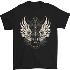 Guitar Wings Rock n Roll Music Heavy Metal Mens T-Shirt 100% Cotton