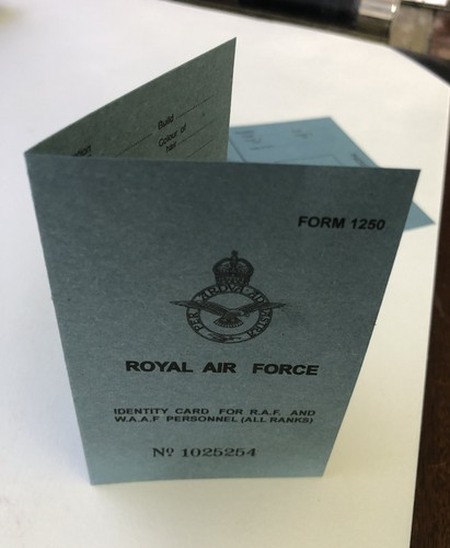 Ww2 raf waaf identity card - ww2,