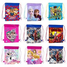 Kids Boys Girls Character School PE Gym Swim Shoe Sports Drawstring Bag Backpack