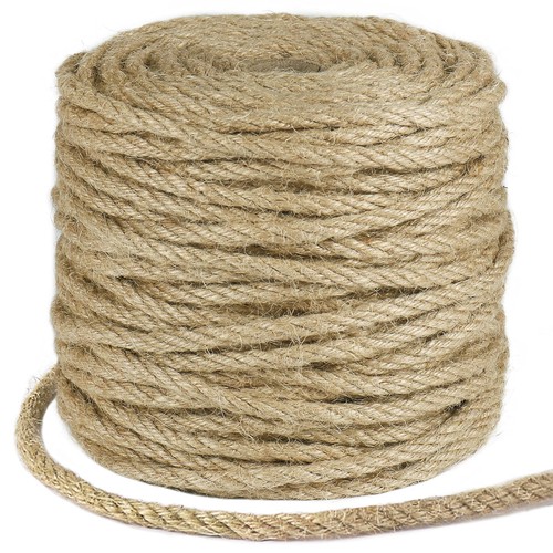5mm jute rope 50m - jute, thick