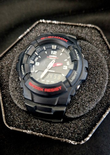 Casio shock g100 black - casio, red