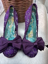 Irregular Choice MAL E BOW  Purple Shoes Size 6.5