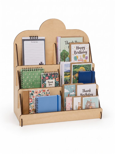 Wooden greeting card display - card,