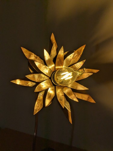 Steampunk copper flower light - steampunk,