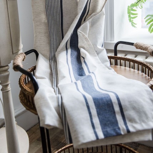 Cotton linen stripe semi - cotton,