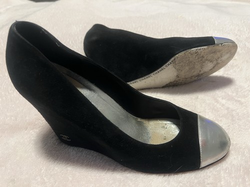 Chanel black suede - chanel,