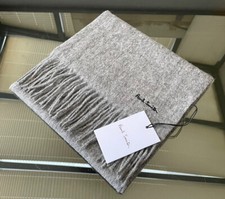 BNWT Paul  Smith Grey 100% Lambswool Scarf Made In England RRP £125