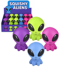 Squeezy Alien Toy Stress Martian Stretches Boys Kids Stocking Filler 1,4,12,24
