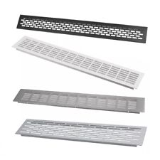Kitchen worktop plinth heat vent grill, Aluminium, White or Steel, various sizes