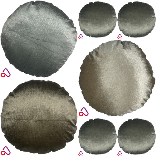 Round velvet cushion - velvet,