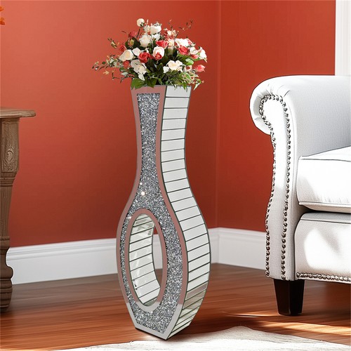 Large silver decorative floor - silver,