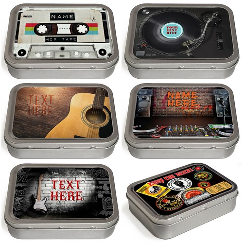 Personalised tobacco tin music - personalised,