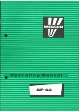 WELGER BALER AP63 OPERATORS MANUAL