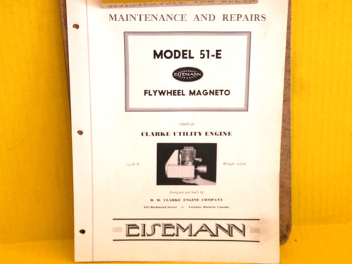 Eisemann flywheel magneto e - eisemann,