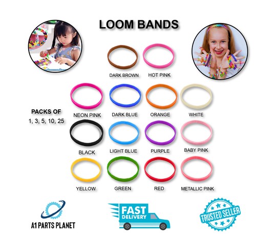 Rubber band loom - rubber, kits