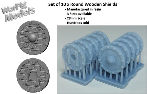 Shields x10 wooden round 28mm - x10,