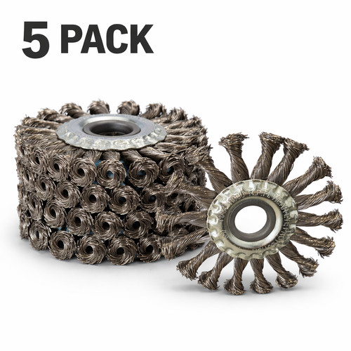 115mm twisted knot - wire, wheel