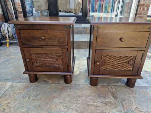 Pair solid wood bed - pair,
