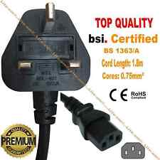 For Dell Laser 2130cn 3000cn 3100cn Printer Mains Power Cable Cord Wire Lead UK