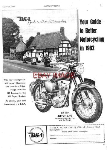 1961 advert for - advert,