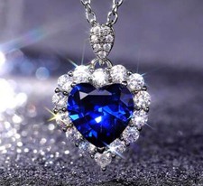 Heart Aqua Ocean Pendant 925