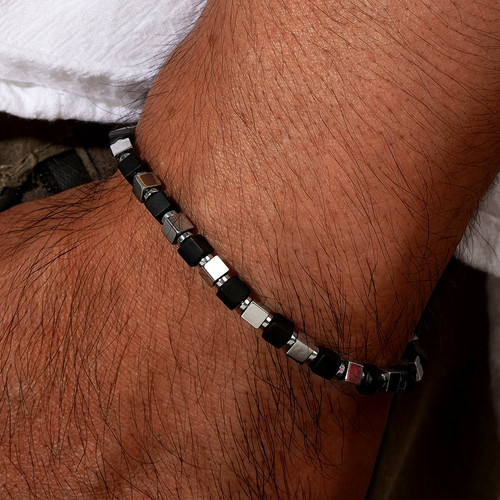 Black tourmaline hematite - black, &