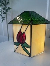 Vintage Stained Glass Lantern