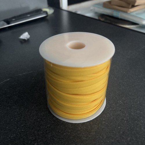 Yellow double fold bias tape - bias,