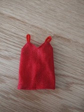 Vintage Barbie Sparkly Red Camisole 1984 Fashion Extras Sleeveless Top 