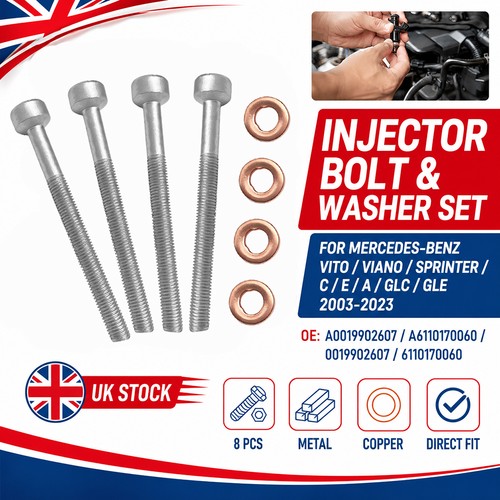 Injector clamp bolts - 4x,