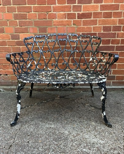 Victorian cast iron bench - cast, seat