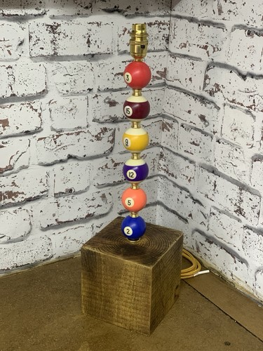 Reclaimed pool table lamp - table,