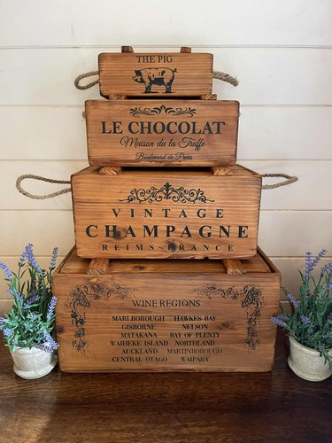 Vintage rustic wood pine crate - vintage,