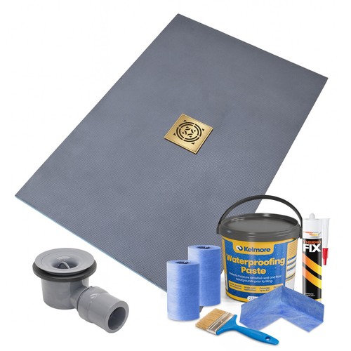 Wet room shower tray kit - wet,