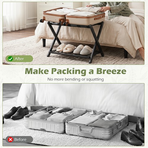 Folding suitcase stand - stand, bamboo