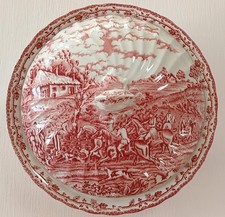 Myotts Country Life Tureen Red and White Aged and Crazed Decor Piece Only