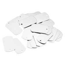 50Pcs 30x50mm Metal Blank Tags Stamping DIY Aluminum ID Tags