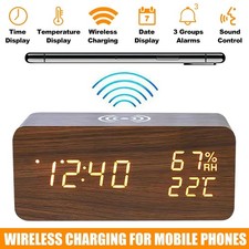Wooden Digital Alarm Clock