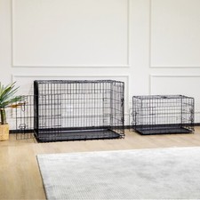 Dog Crate Double Door Pet Cage