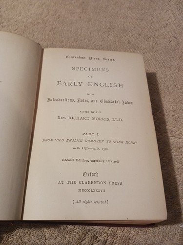 Specimins early english - specimins,