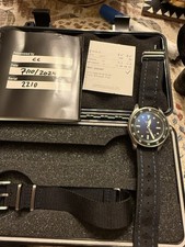 Sangin Instruments Merlin Brushed Stainless Steel Twilight Blue Watch