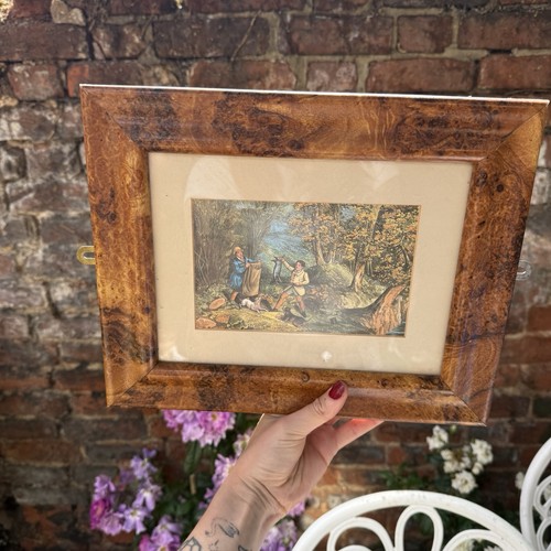 Vintage burr wood frame - burr,