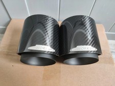 2X CARBON FIBRE GLOSS EXHAUST