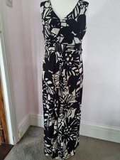 Lovely Debenhams Maxi Dress Black White Size 18